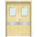 Hospital solid composite interior internal double door wood